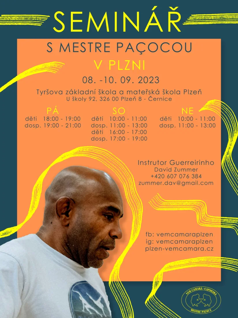Seminář s Mestre Paçocou v Plzní 9/2023